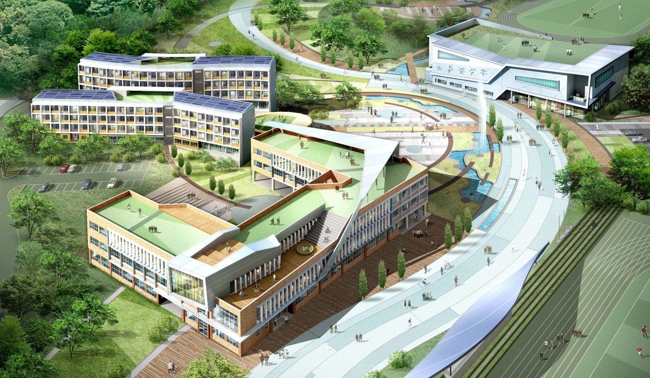 학교 캠퍼스 현상설계 — 교육시설 건축설계 사례